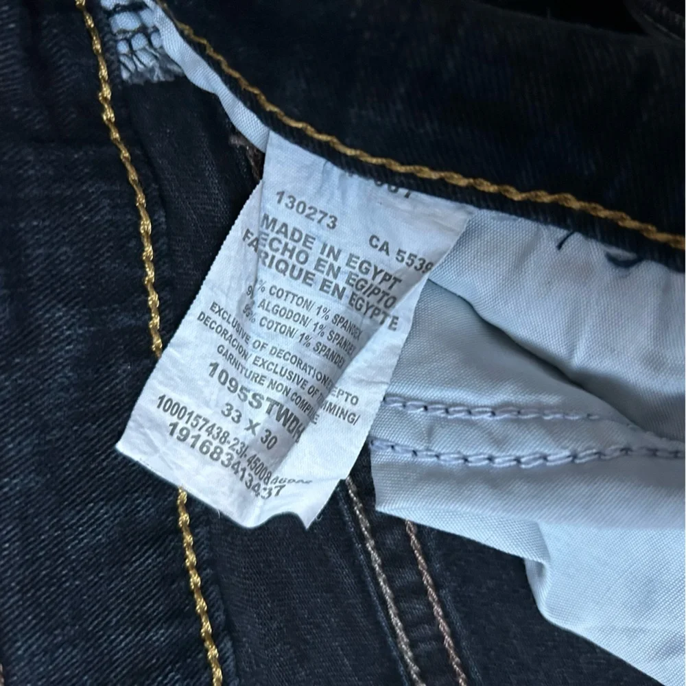 Men’s Wrangler Dark Denim Straight Fit Jeans Size 33x30 |C44 - Picture 5 of 12